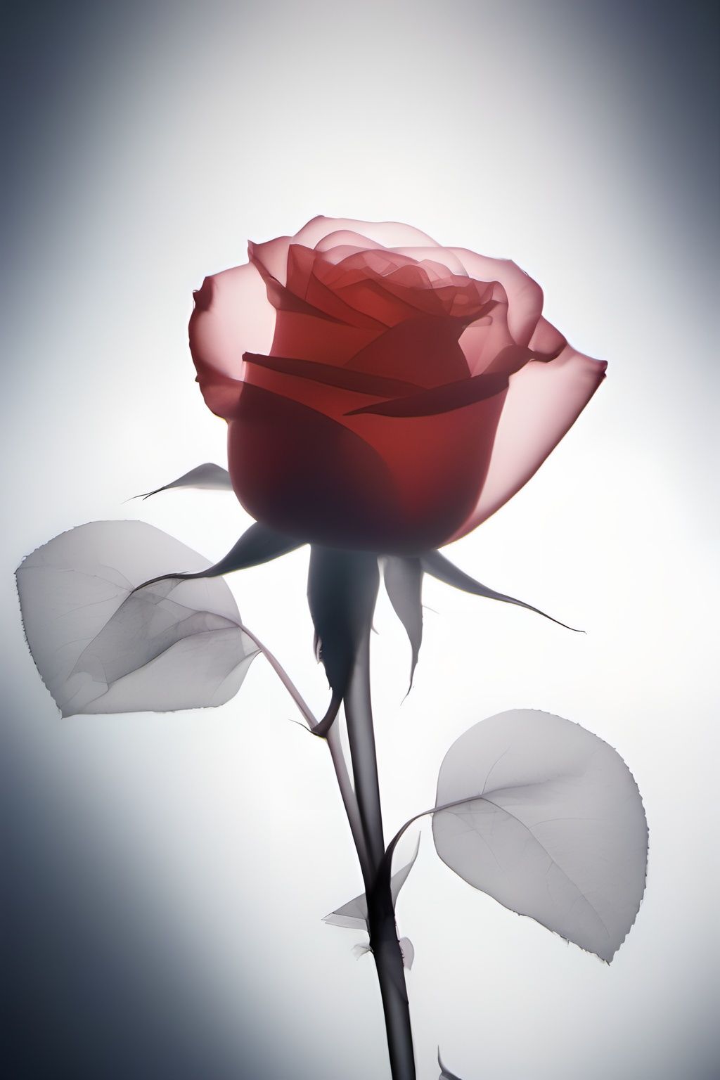 xray,  a red rose on Tensor.Art