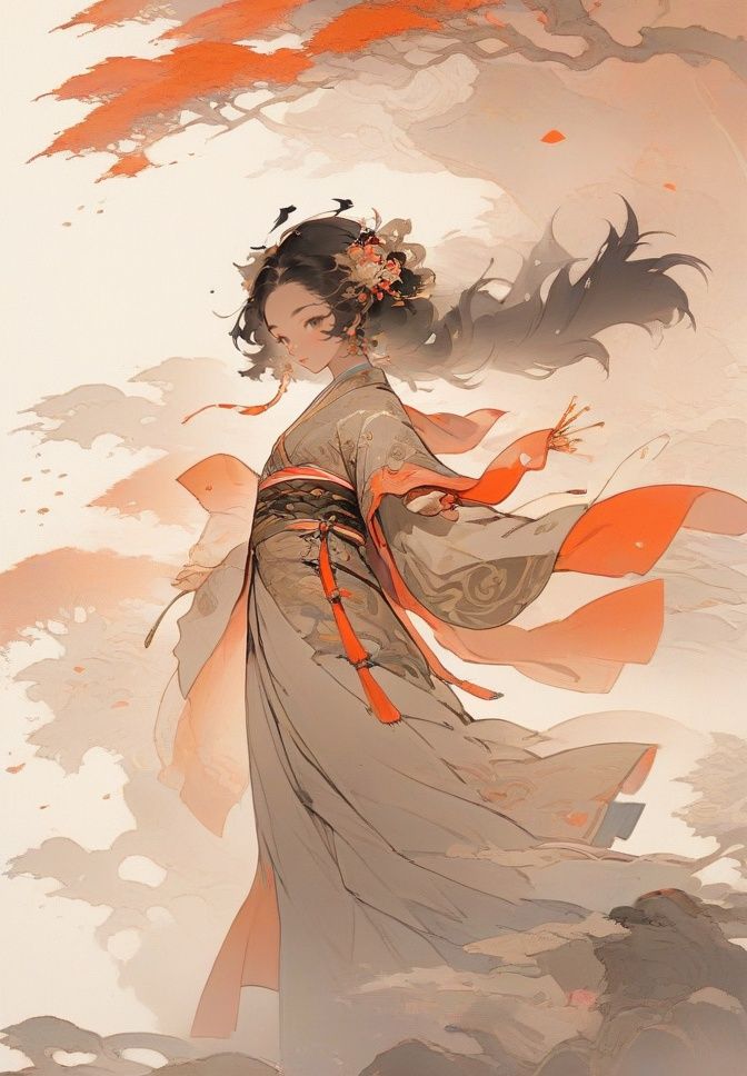 mythical clouds,  1girl,  solo on Tensor.Art