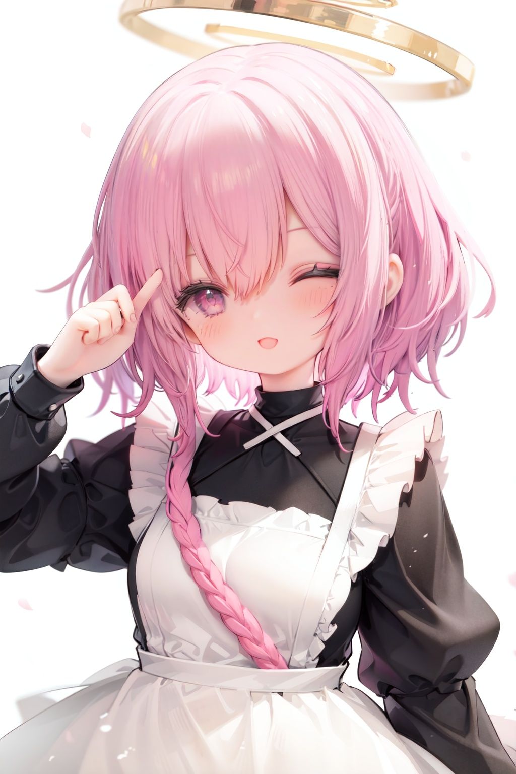 1girl,  solo,  apron on Tensor.Art