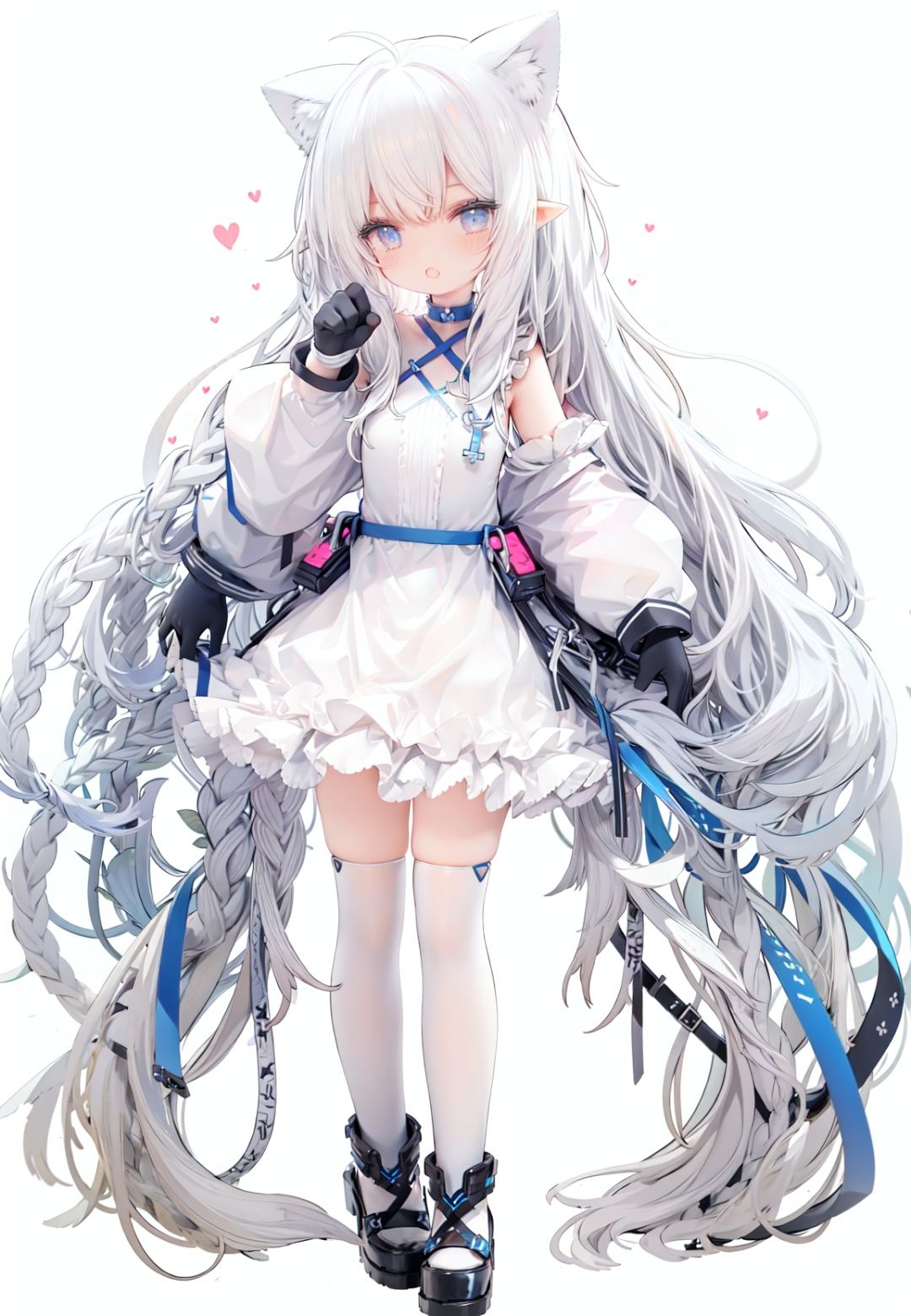 1girl,  white_gloves,  braid on Tensor.Art