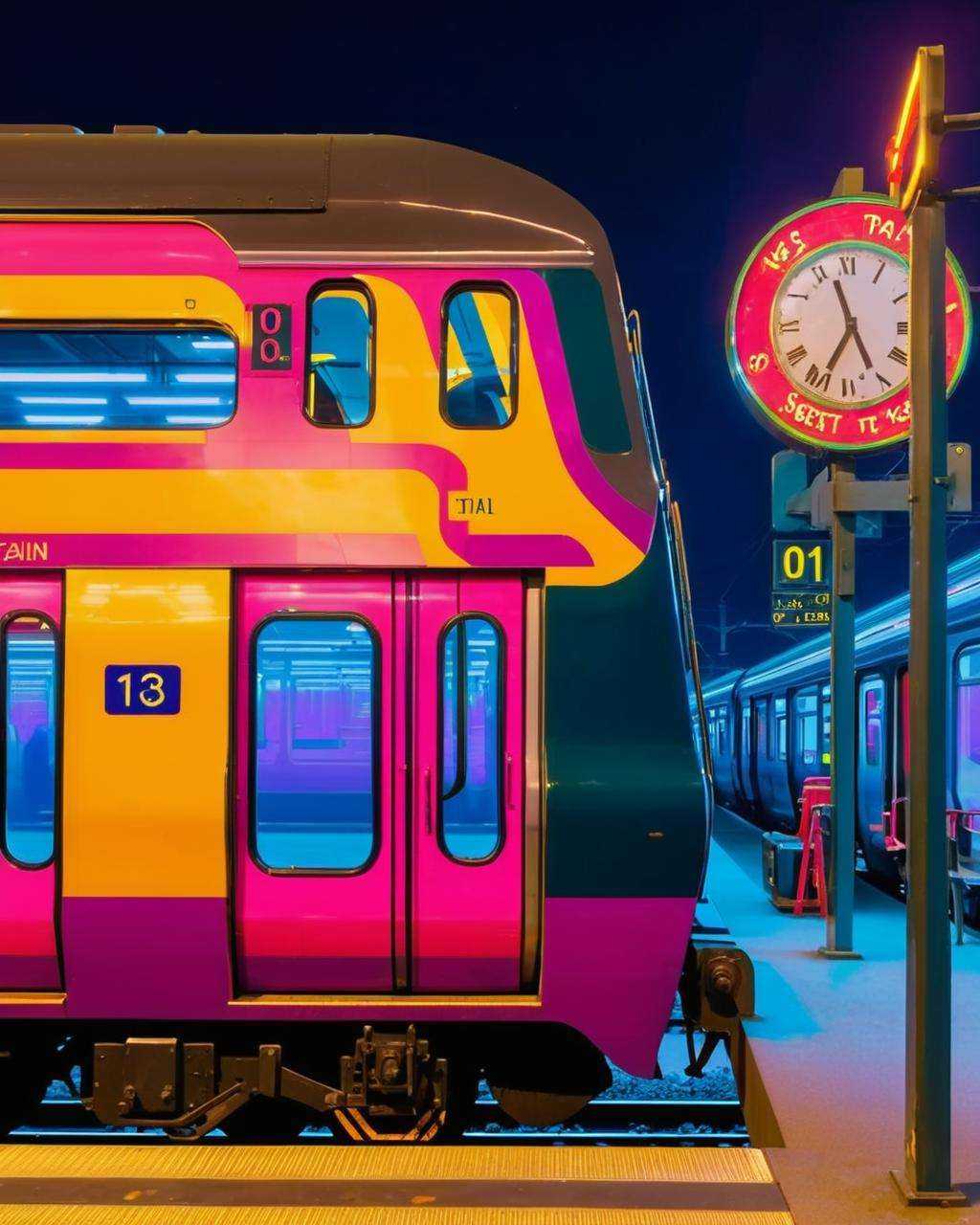 best quality ,  a train is parked at a train station , on Tensor.Art