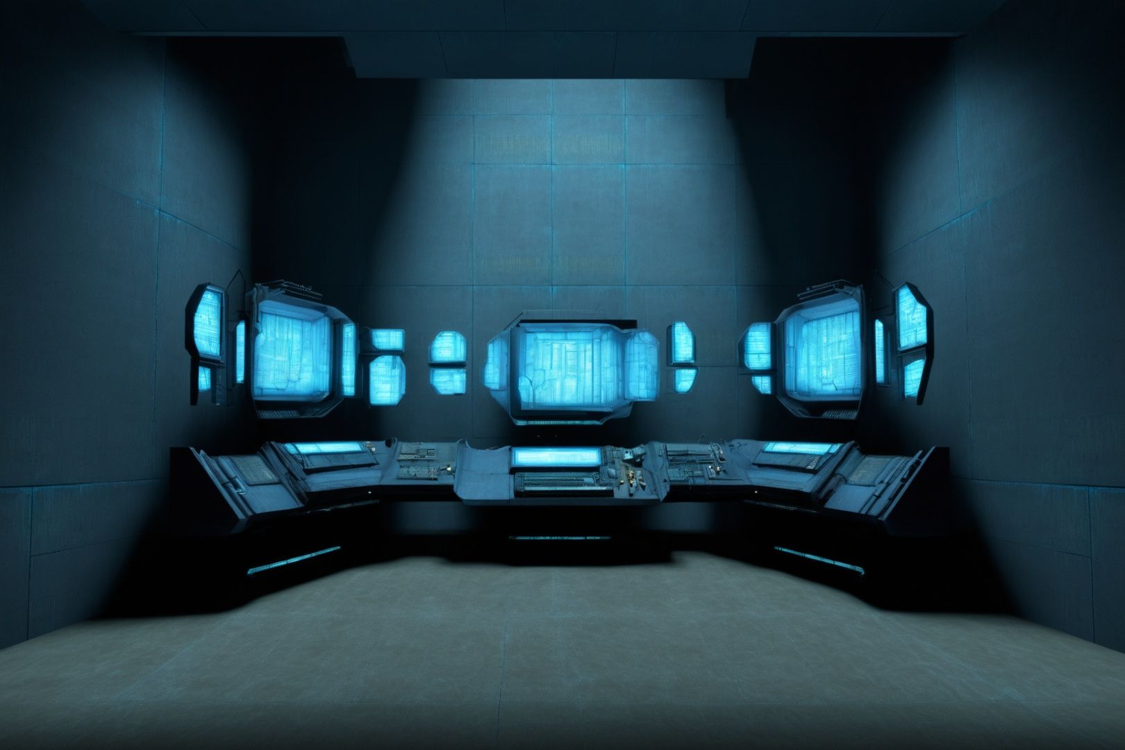 masterpiece, best quality, 8k, high resolution, an award-winning photograph of hl2citadel, scenery, no humans, computer terminal, wires