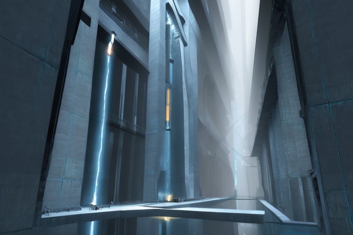 masterpiece, best quality, 8k, high resolution, an award-winning photograph of hl2citadel, scenery, no humans, concept art
