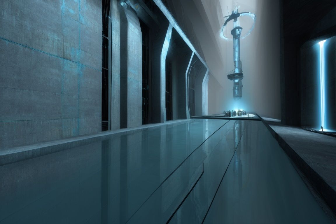 masterpiece, best quality, 8k, high resolution, an award-winning photograph of hl2citadel, scenery, no humans, concept art