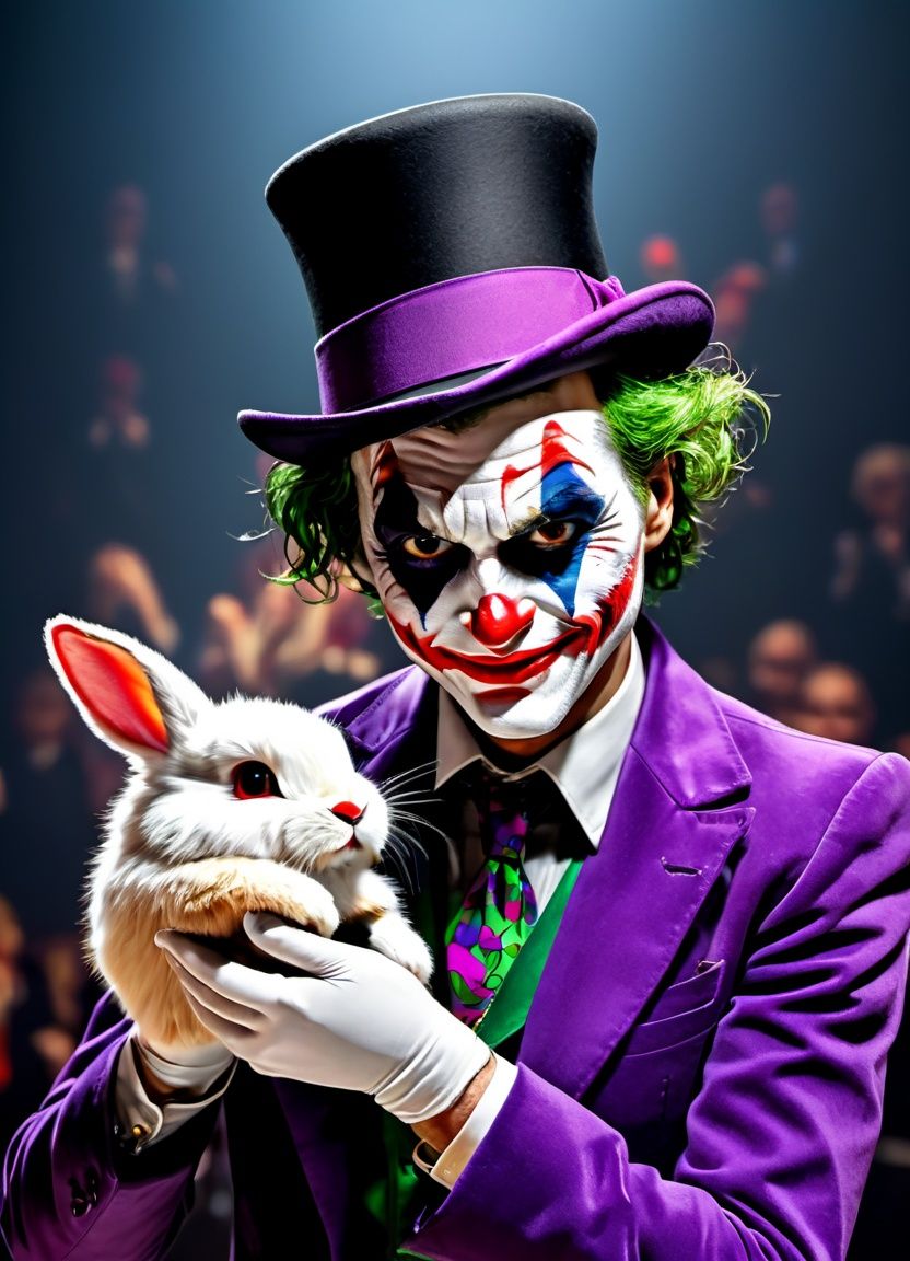 PEJoker,  joker,  performing a magic trick on Tensor.Art