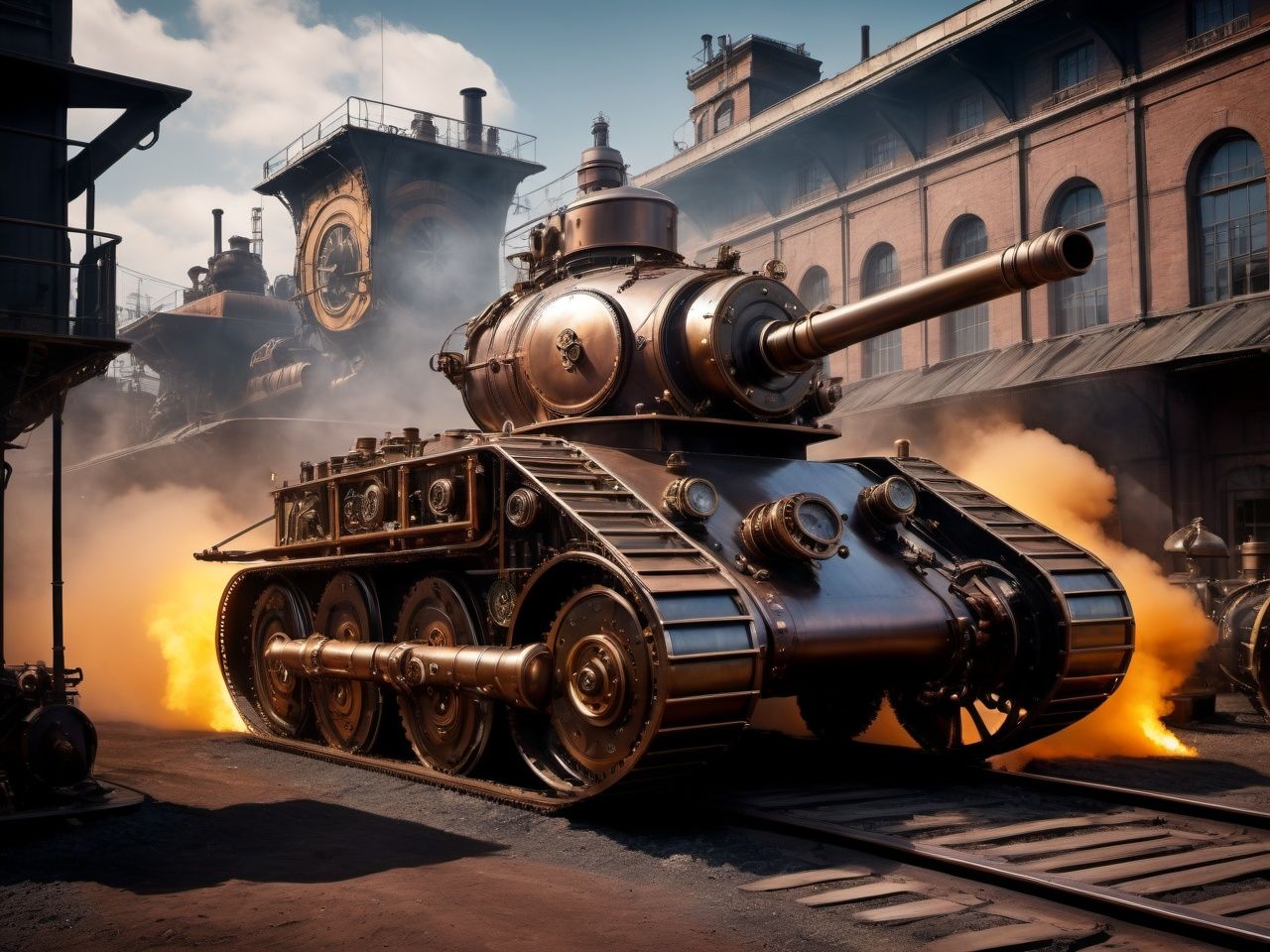 SteamPunkAI ,  CoalPunkAI **** (Highly detailed,  amazing retro-futuristic setting) on Tensor.Art
