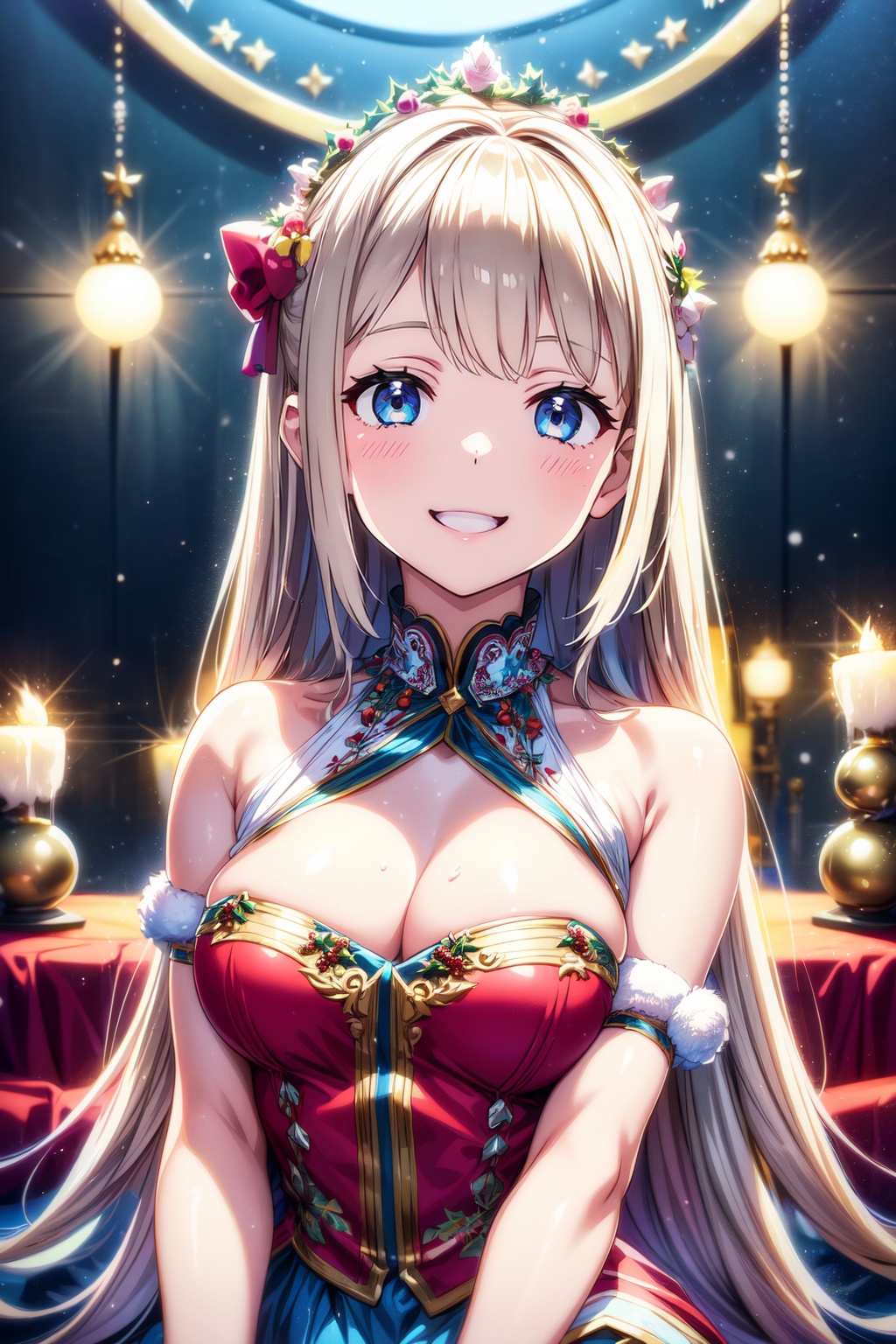 An ultra hd detailed,  stunning,  hyper realistic beautiful girl Snow Maiden in a snowy caron on Tensor.Art