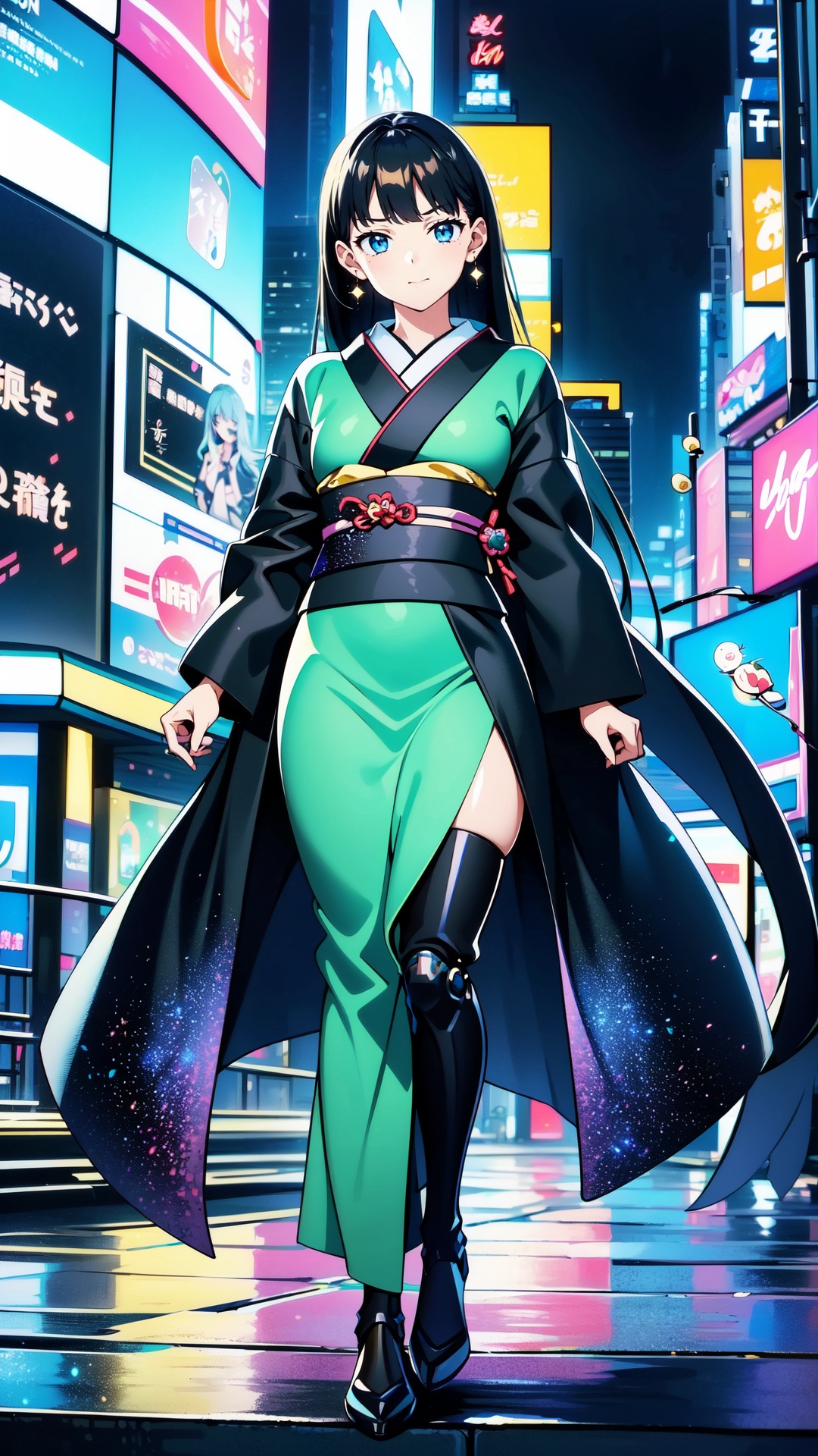 full body portrait of a extremely stunnig pretty and beautiful female android,  22yo,  Japanese German on Tensor.Art