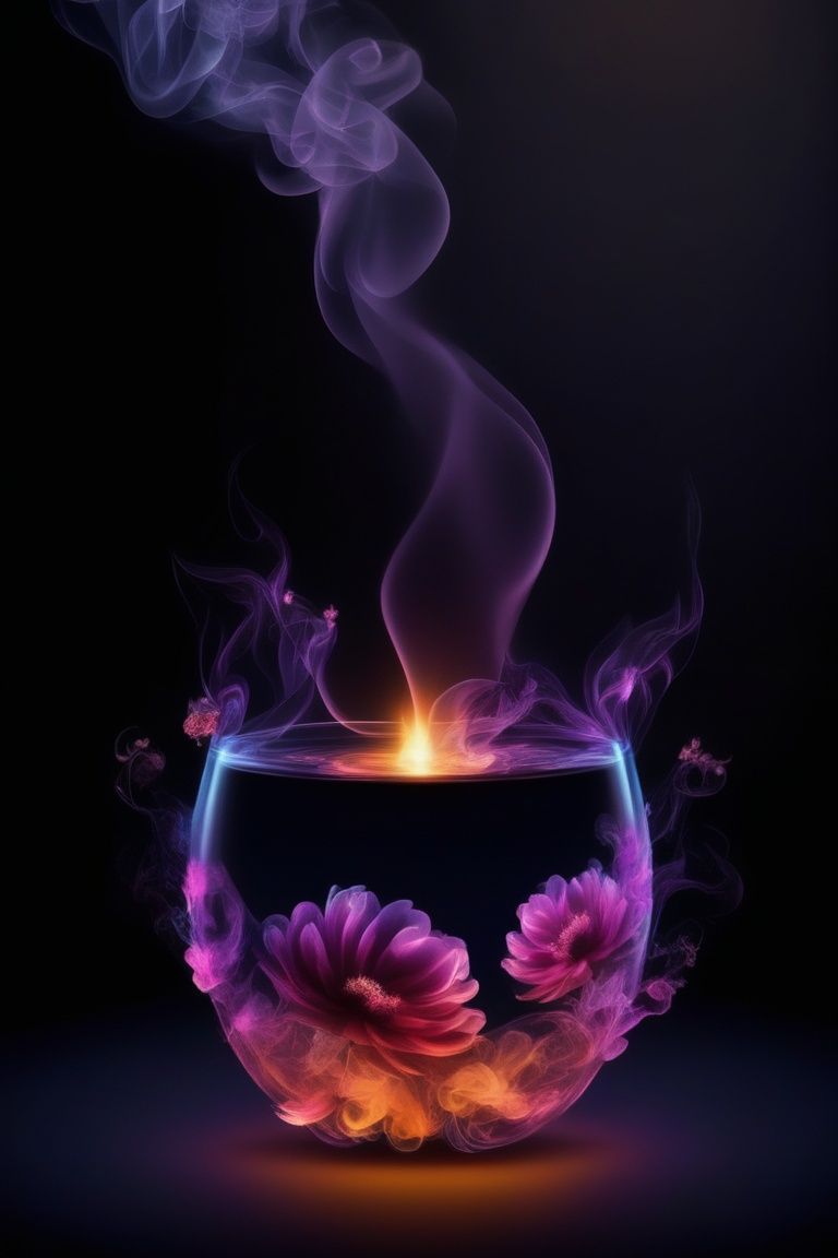 water,  flower,  smoke on Tensor.Art