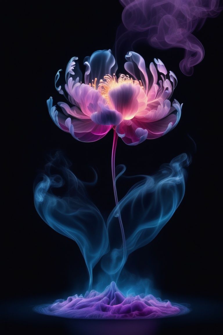 water,  flower,  smoke on Tensor.Art