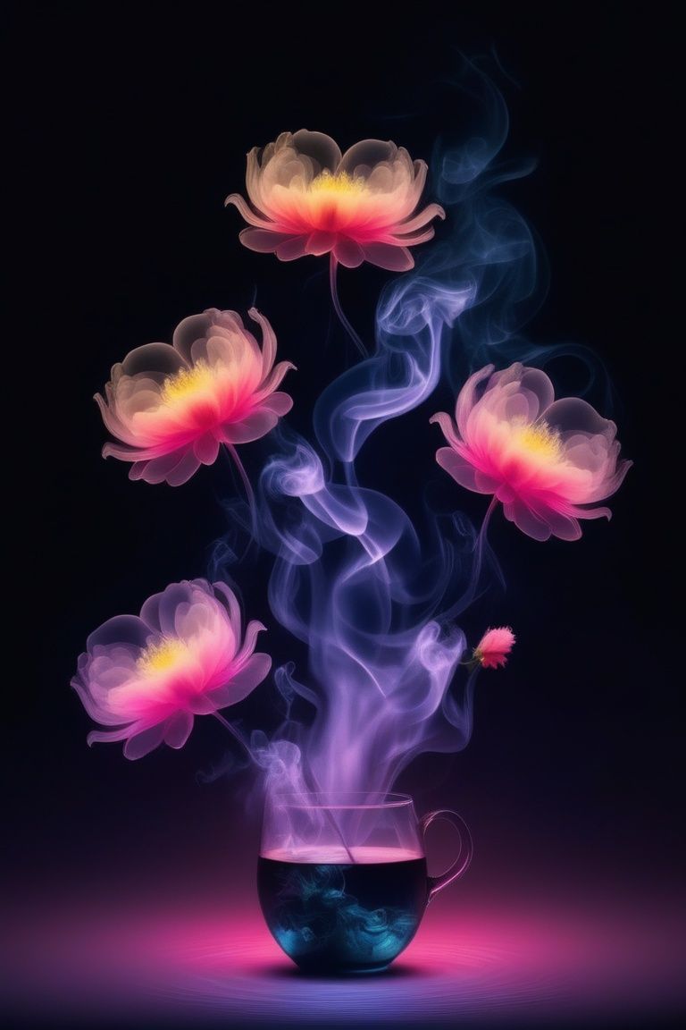 water,  flower,  smoke on Tensor.Art
