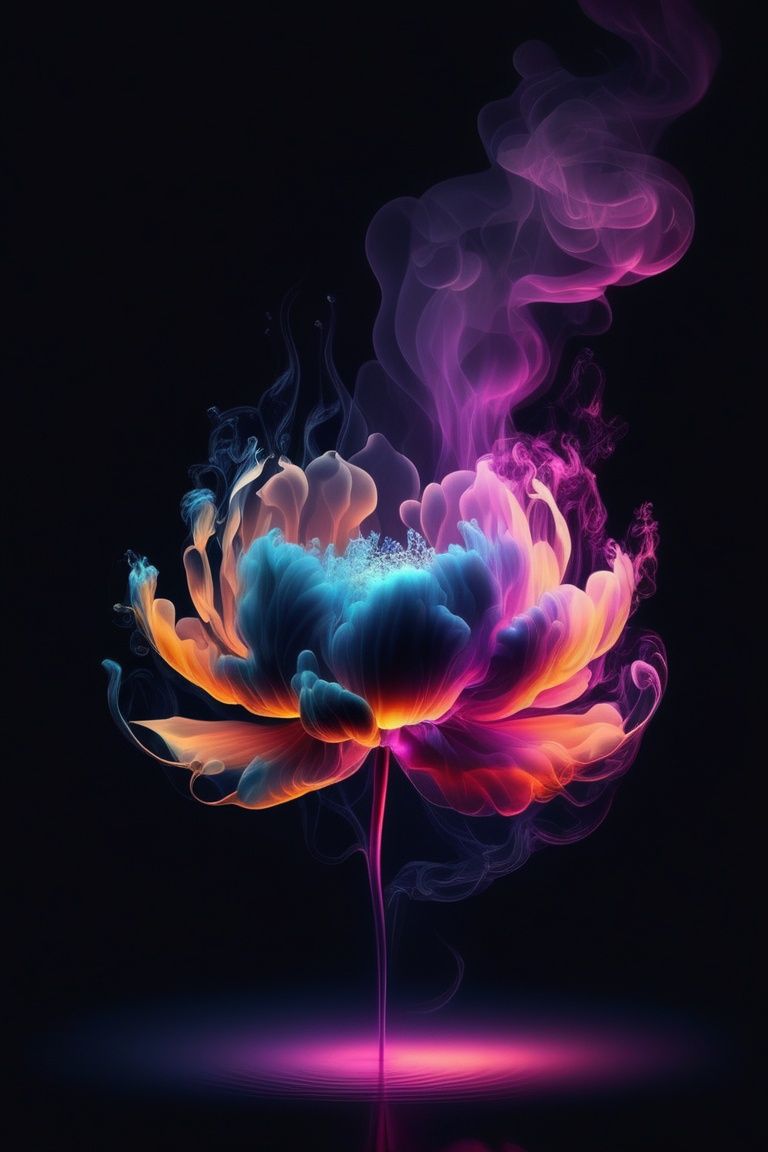 water,  flower,  smoke on Tensor.Art