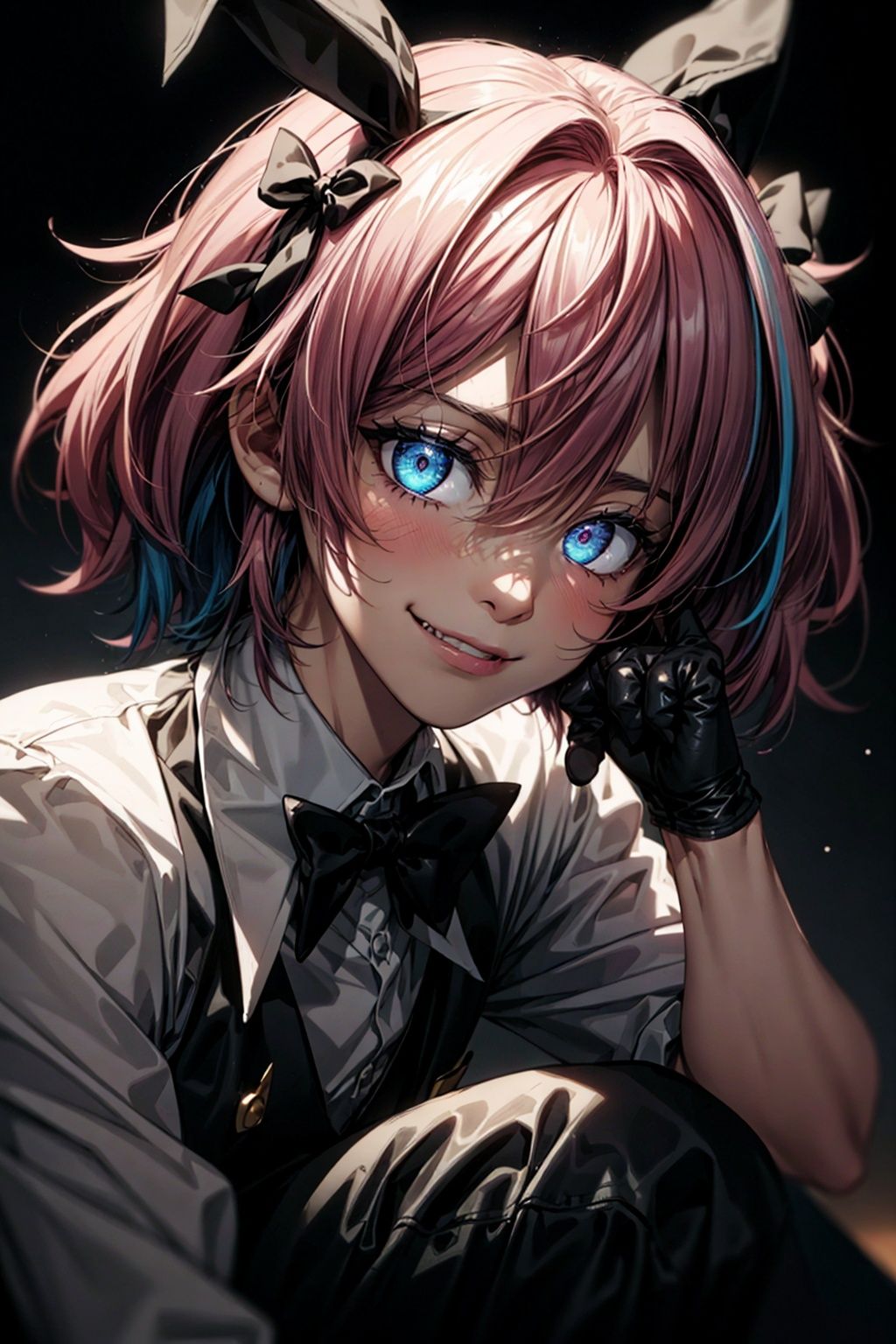 1boy,  ASTOLFOST2,  black bow on Tensor.Art