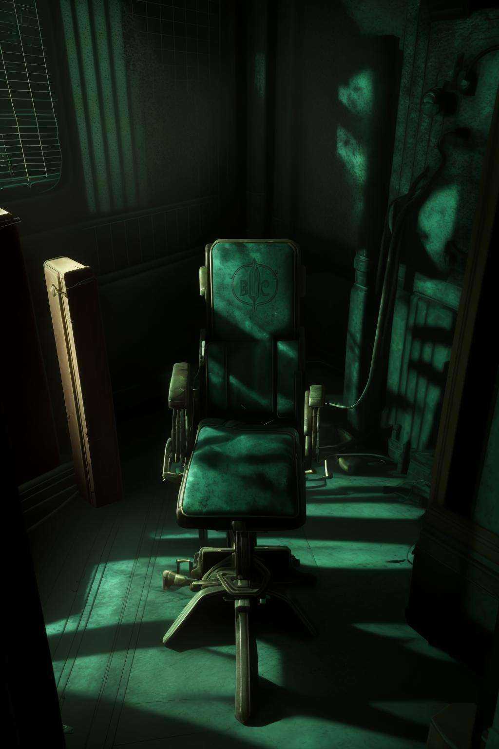 a room with a chair and a desk in it ,  indoors,  pillow on Tensor.Art