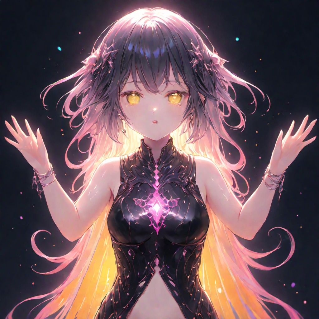 1girl, 20 years old,upper body,hands up, Realistic photos,fashion style,  (masterpiece, best quality:1.2), detailed skin, 8k,magazine style, super detailed,skin texture, cyberpunk, neon-tetora, happy
