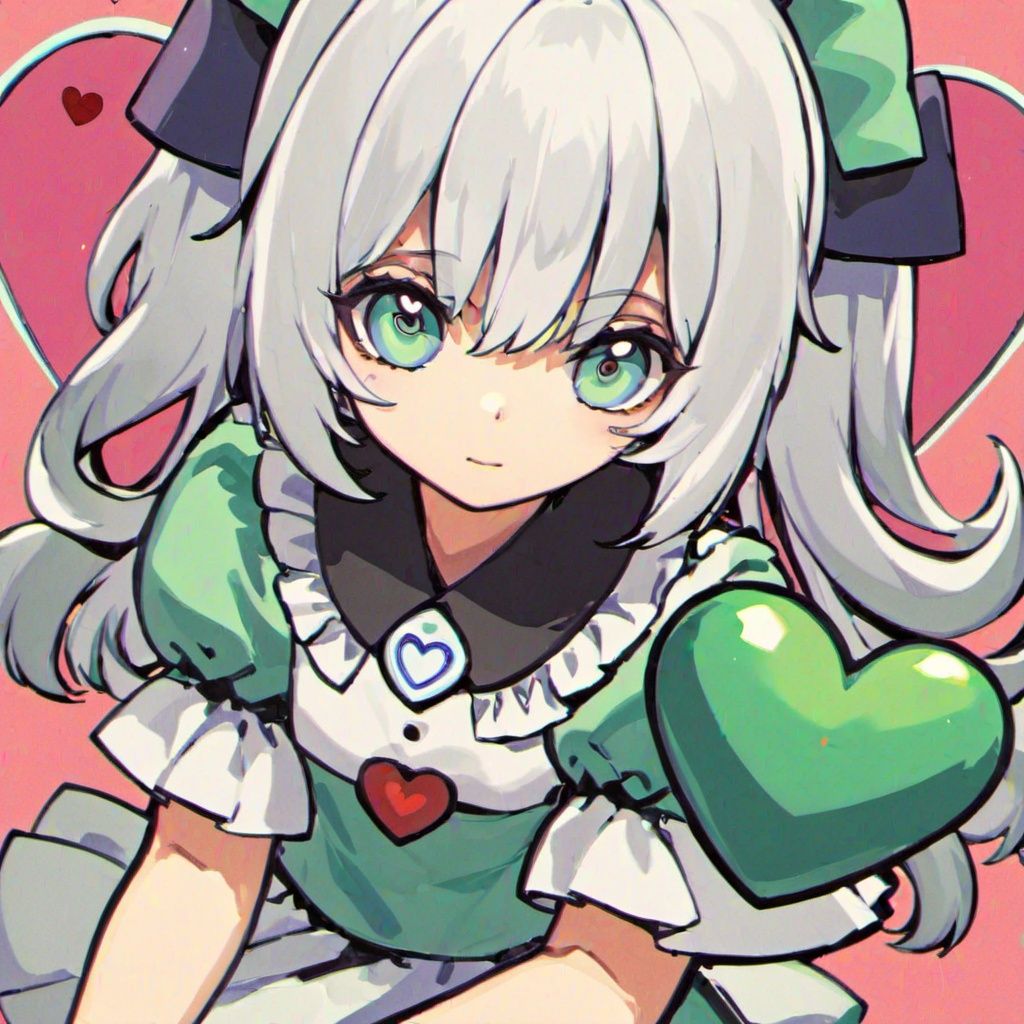 jth,1girl, solo, heart, konpaku youmu,