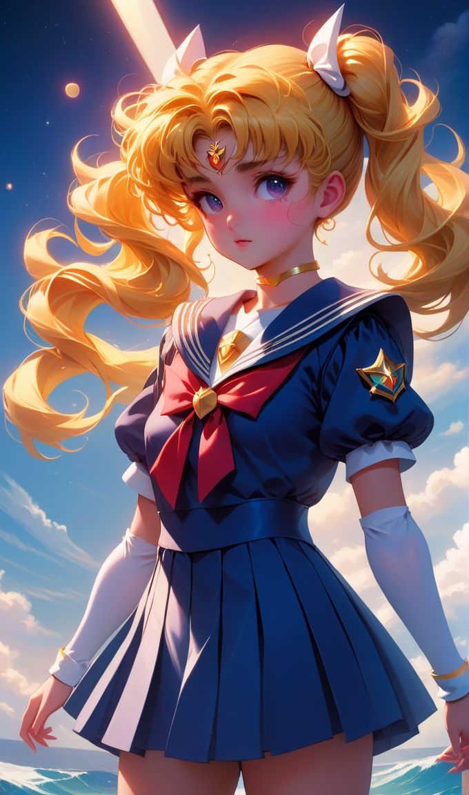 concept art breathtaking 1girl,(sailor senshi uniform),award-winning,professional,highly detailed, . digital artwork, illustrative, painterly, matte painting, highly detailed