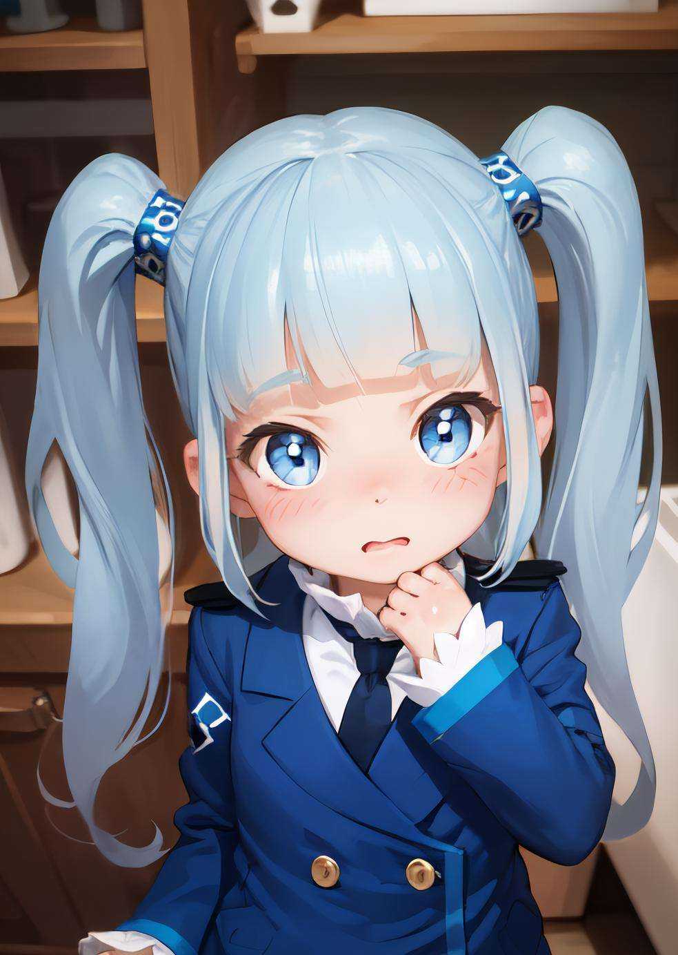 AS-Younger,  1girl,  aqua hair on Tensor.Art