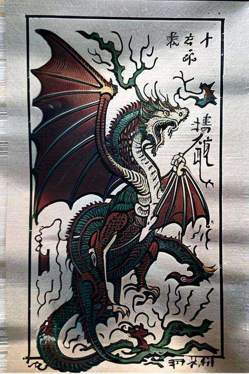 vector,  dragon on Tensor.Art