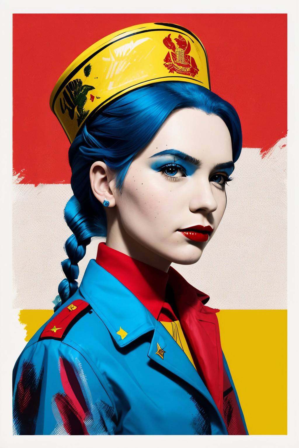 headshot Nichameleon,  focus on face,  wearing a military uniform on Tensor.Art