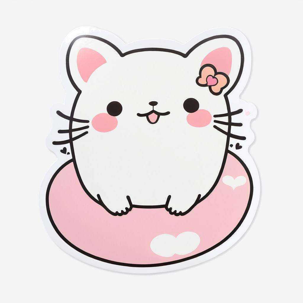 kawaii sticker,  {girl,  __noun__|__animals } on Tensor.Art