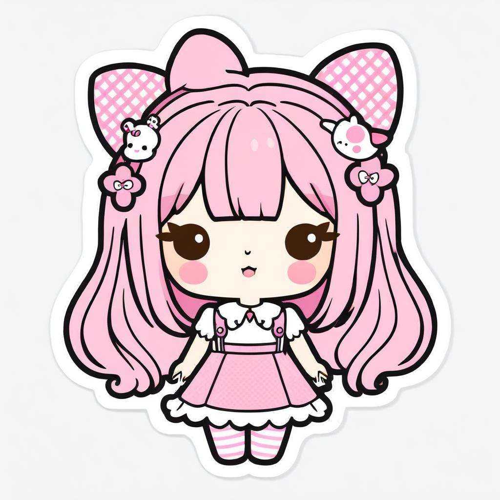 kawaii sticker,  girl,  doll on Tensor.Art