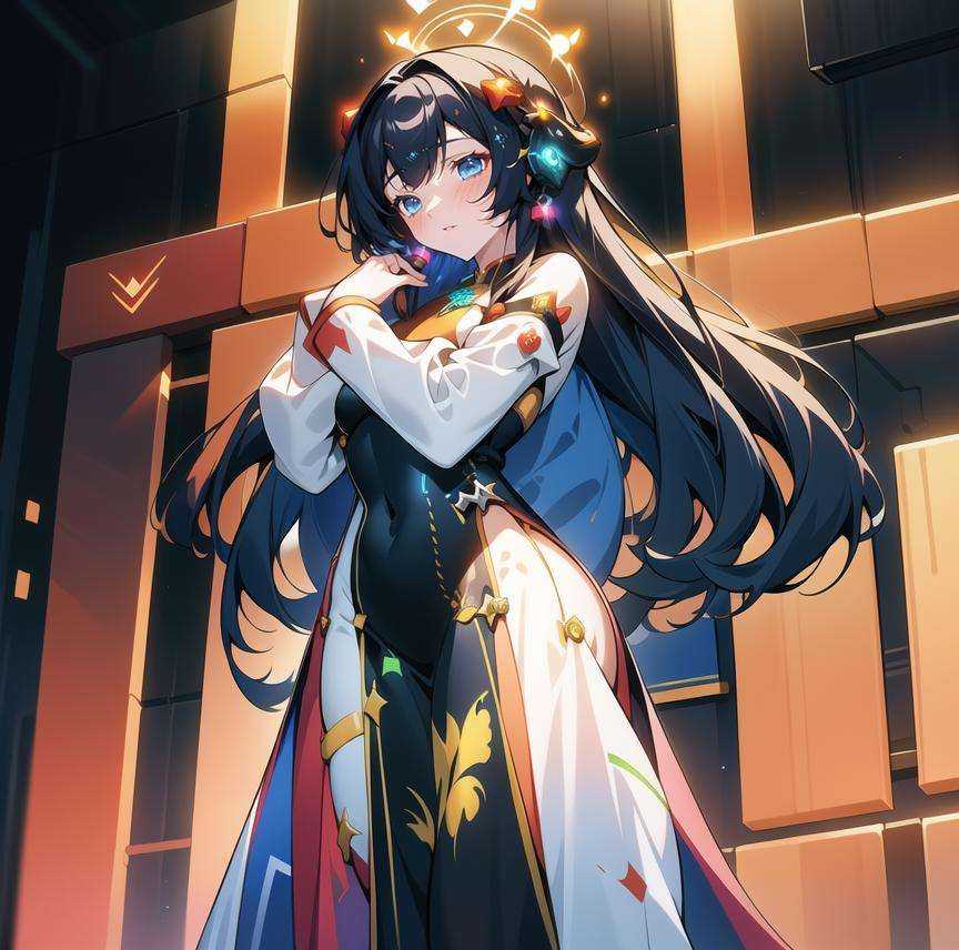 1 girl,  solo,  aodai cyber on Tensor.Art