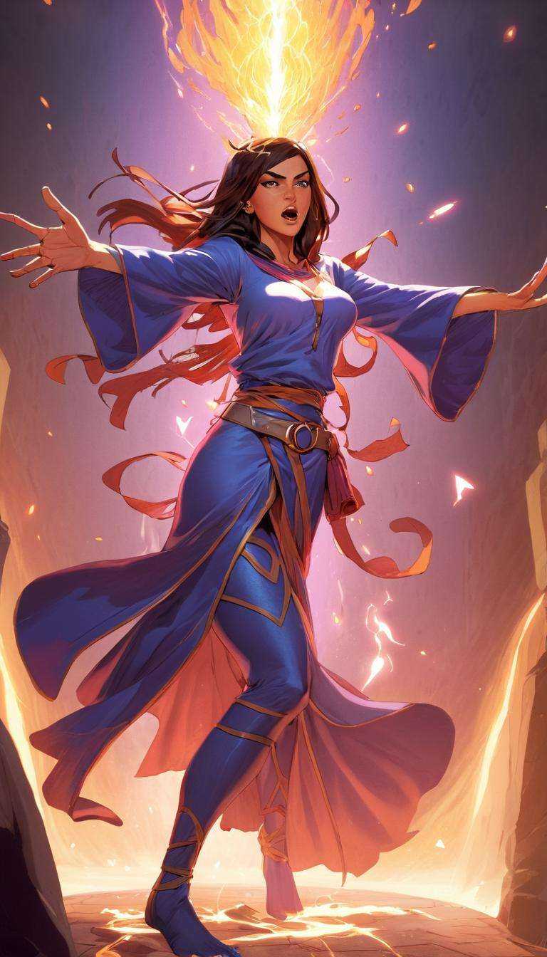 Cinematic scene,  hero view,  sorceress on Tensor.Art