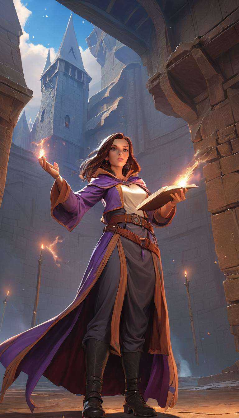Cinematic scene,  hero view,  female wizard on Tensor.Art