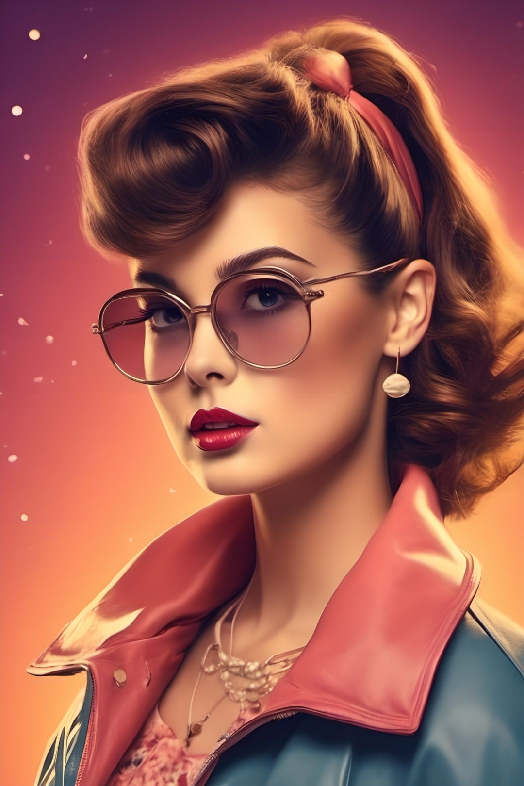 retro style, 1girl, high_resolution, high detail, 