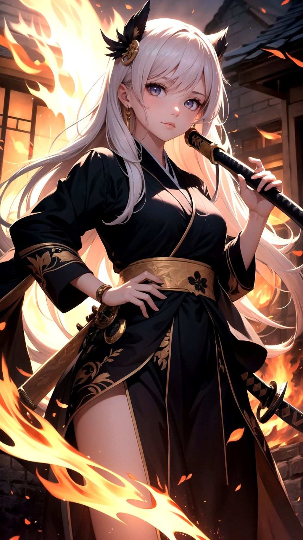 1girl,  beautiful hair,  golden eyes on Tensor.Art