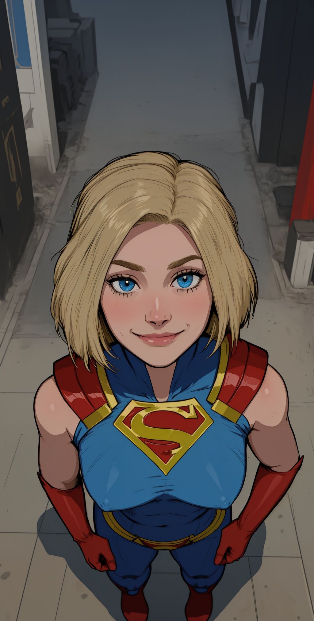 kara,  short blonde hair,  blue eyes on Tensor.Art