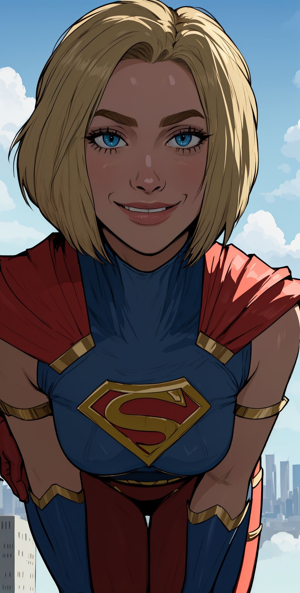 kara,  short blonde hair,  blue eyes on Tensor.Art