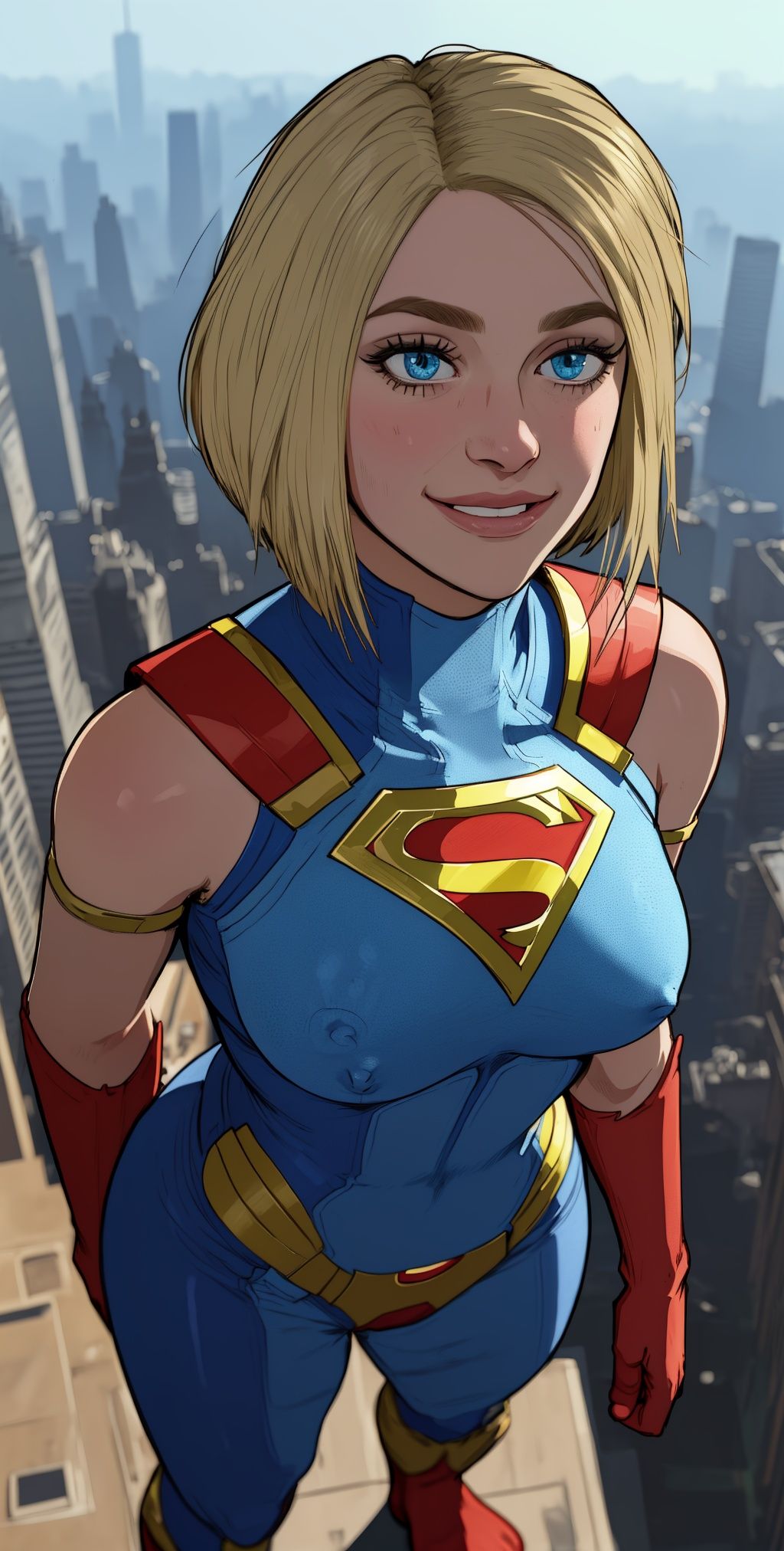 kara,  short blonde hair,  blue eyes on Tensor.Art