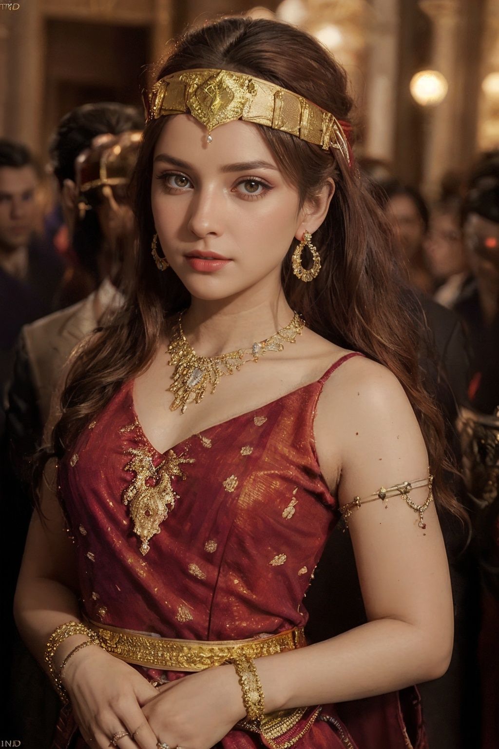 cinematic photo cinematic film still ethereal fantasy concept art of m3d4n,solo,full body photo of the most beautiful woman in the world wearing the m3d4n,necklace, jewelry,dress, red fabric, earrings, bracelet, ring, headband, <lora:med4n-02:1> . magnificent, celestial, ethereal, painterly, epic, majestic, magical, fantasy art, cover art, dreamy . shallow depth of field, vignette, highly detailed, high budget Hollywood movie, bokeh, cinemascope, moody, epic, gorgeous, film grain, grainy . 35mm photograph, film, bokeh, professional, 4k, highly detailed