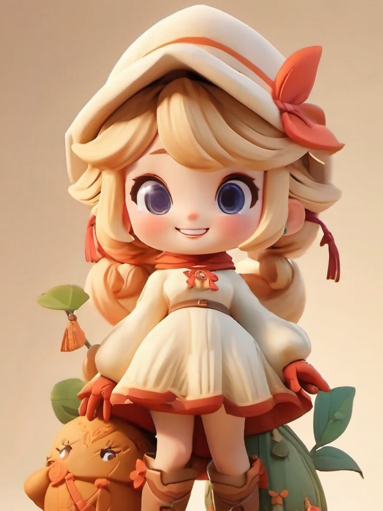 MG ip,pixar,1 cute girl, klee (genshin impact), lovely, smile, gloves, hat, blonde hair,long sleeves, brown gloves, dress, low twintails,red eyes, pointy ears, long hair, knee boots, ribbed legwear,dodoco \(genshin impact\), jumpy dumpty, charm \(object\),(Natural skin texture,ultra-realistic realism,the soft light, sharp),masterpiece, best quality, best shadow,official art, unity 8k wallpaper, ultra detailed,zentangle, mandala, tangle, entangle,klee (genshin impact), <lora:EMS-29777-EMS:1>