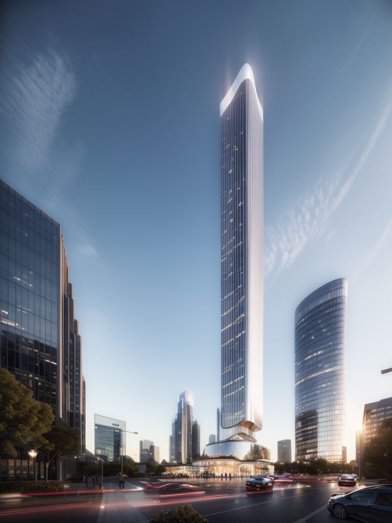 talou01，a group of people standing around a parking lot with a building in the background and a sky line in the foreground，masterpiece, best quality, <lora:talou01:0.9>