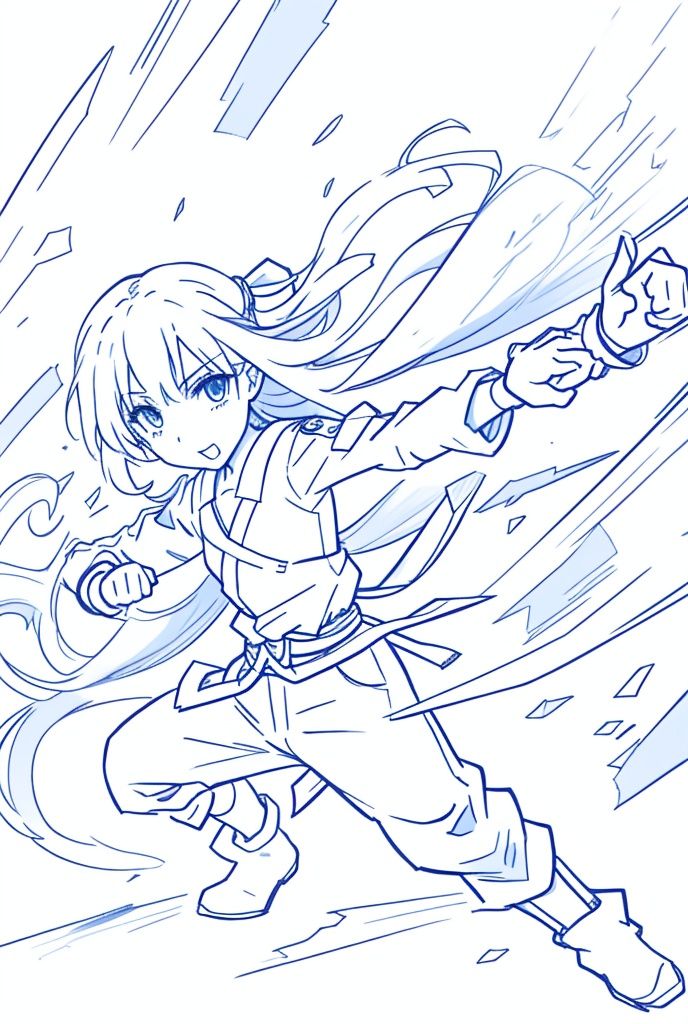 anime pose ,  white background,  sketch on Tensor.Art
