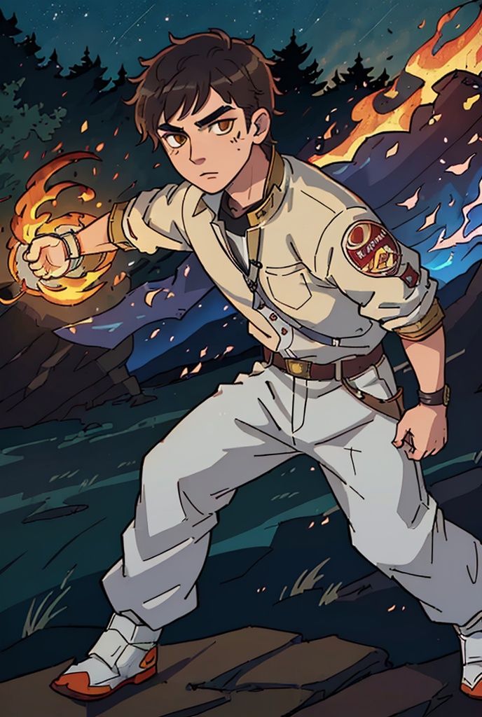 scar,  yellow eyes,  Japanese clothes on Tensor.Art