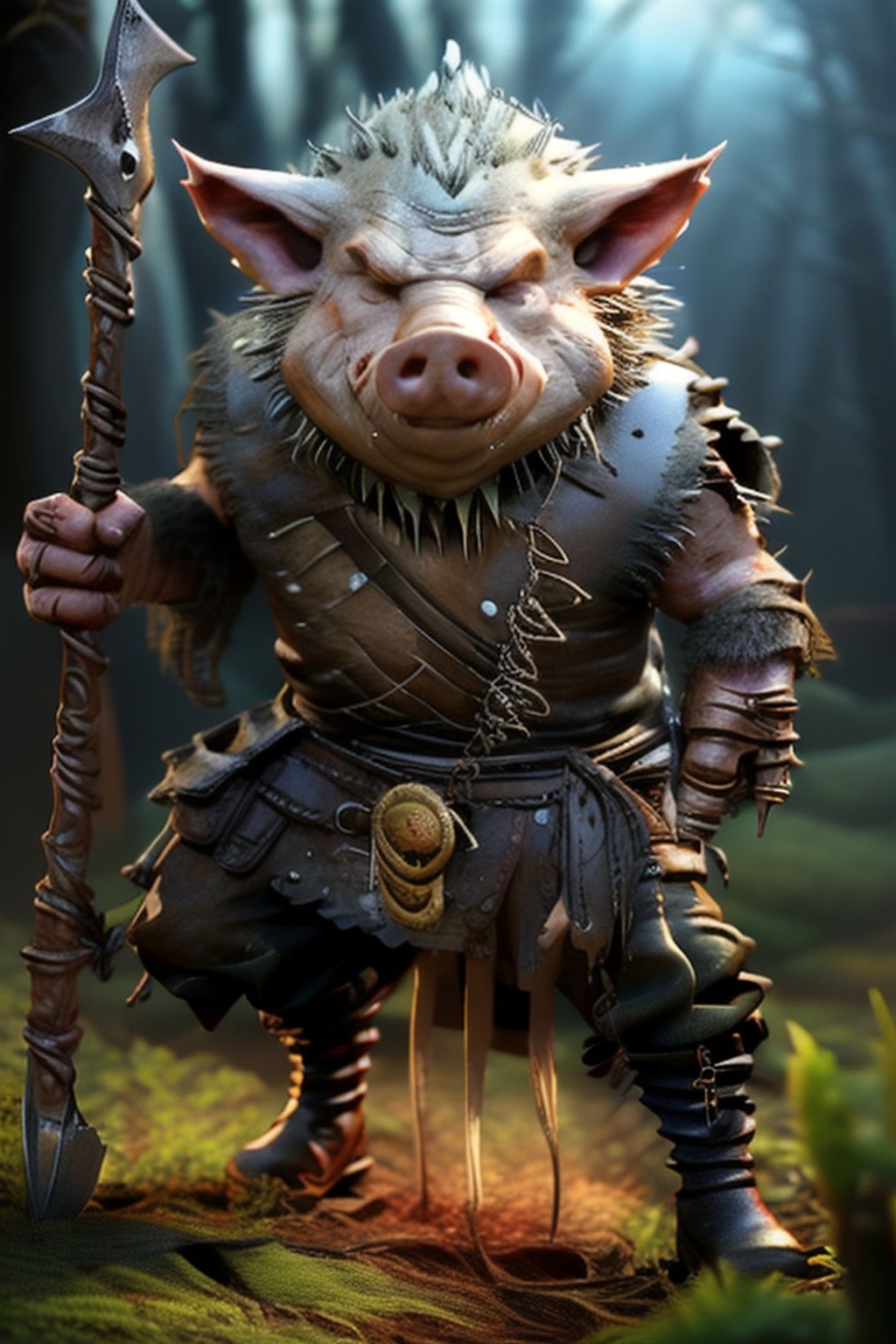 solo, 1boy, male focus, furry, axe, furry male, boots, weapon,wild boar,zhuyao , masterpiece, best quality,
