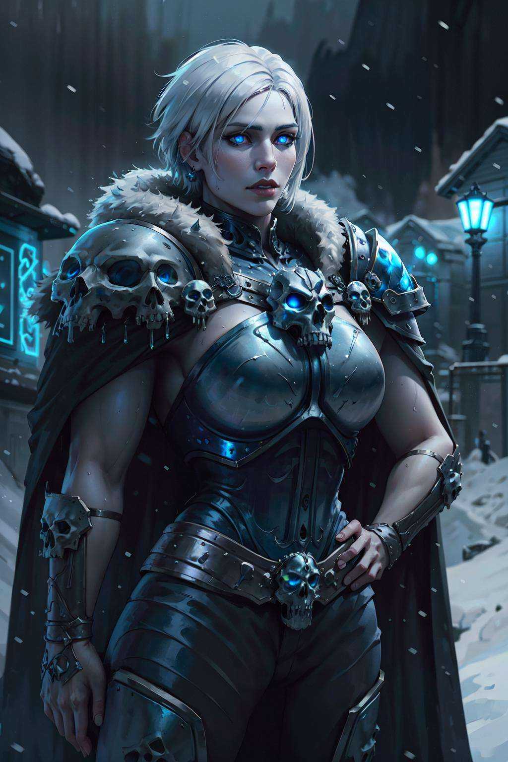 1girl,  cowboy shot of beautiful wowdk,  hands on hips on Tensor.Art