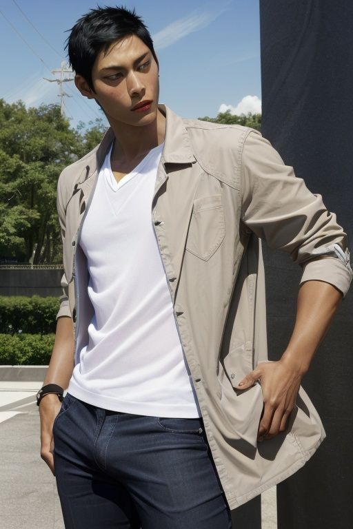 Realistic,  Handsome Aomine Daiki ,  bulge on Tensor.Art