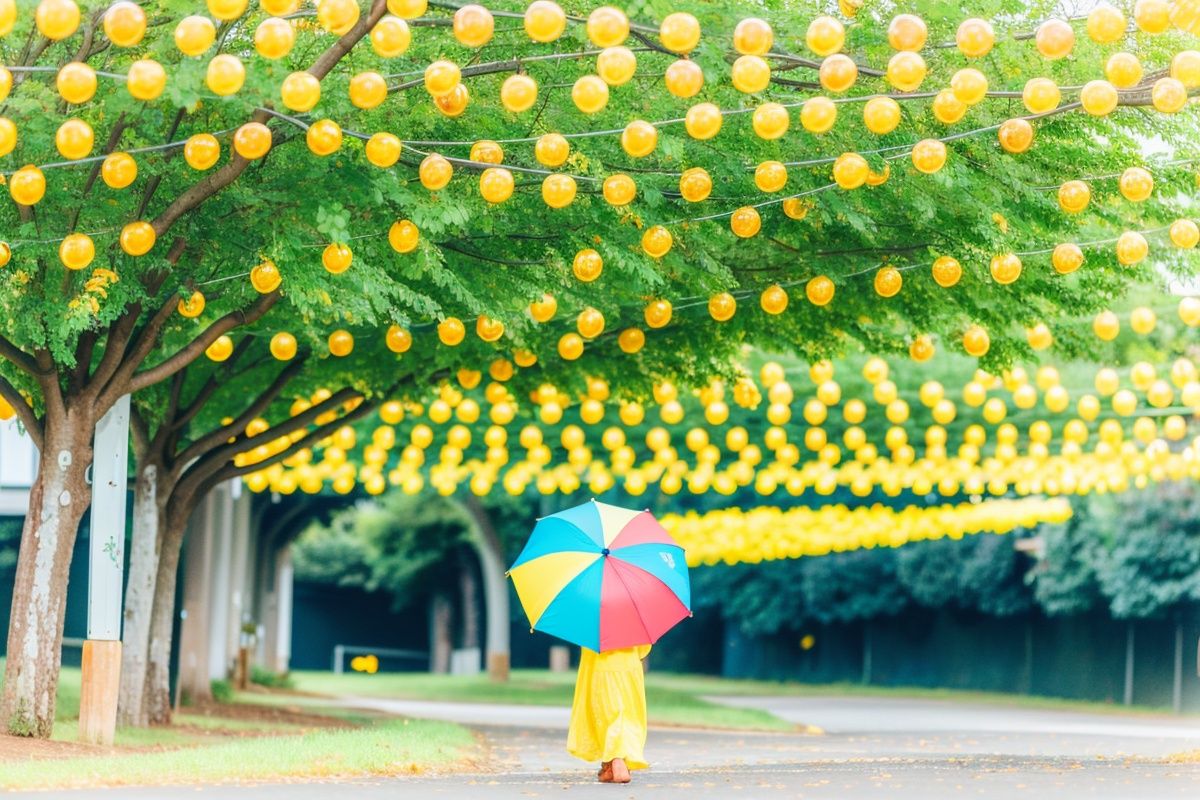jzcg012，sunflower, umbrella, flower_field, field, flower, holding_umbrella, parasol, autumn, outdoors, oil-paper_umbrella, 1girl, yellow_flower, grass, solo, blurry, red_umbrella, yellow_theme<lora:jzcg012:0.9>, masterpiece, best quality, 8k， ultra-high definition