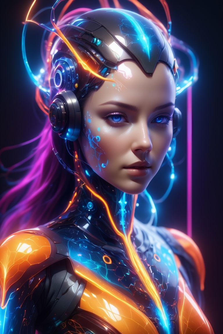 plasma as part of a human female,  body,  front facing by Hex4 on Tensor.Art