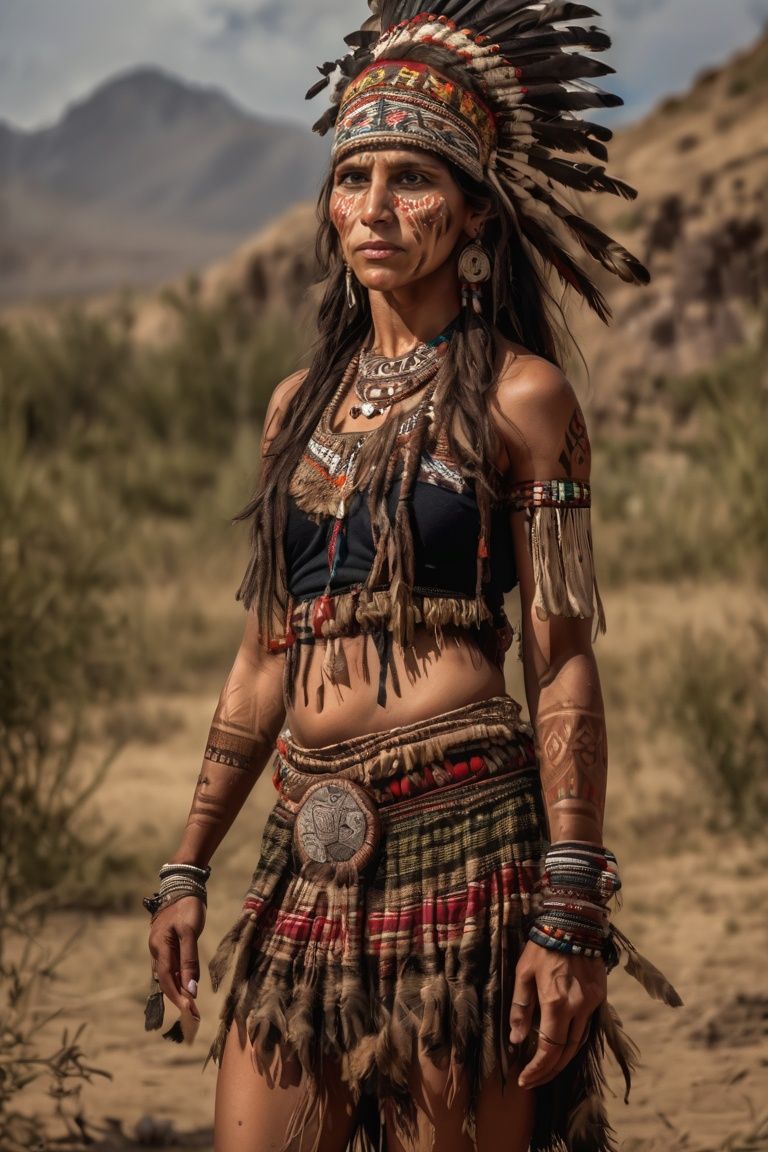 Tribal style ((full body)),  (RAW photo),  (8k) on Tensor.Art