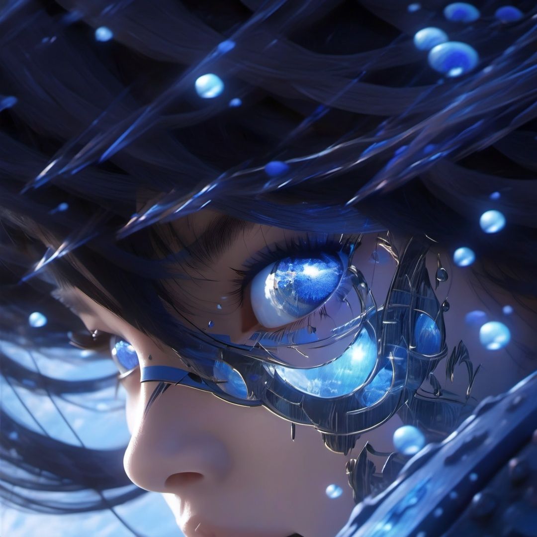 1girl,  solo,  blue eyes by 杰尼辉 on Tensor.Art