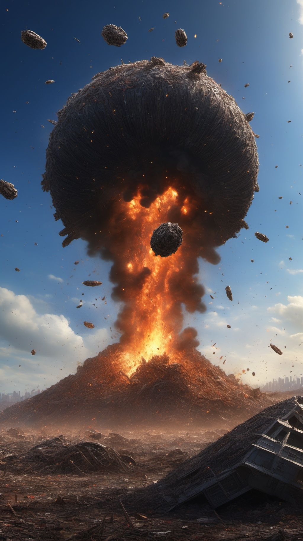 BJ_Alien_garbage,star_\(sky\),scenery,science_fiction,space,explosion,debris,AnPixar Animation,ime,8k,intricate,highly detailed,hdr,high definition,<lora:SDXL_Alien_garbage:0.7>,