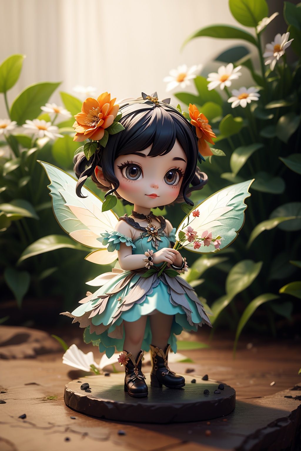 ((Masterpiece, best quality,edge quality)), 
edgie, flower fairy, a fairy with a flower in her hand , drawn in edgFae style, wearing edge 