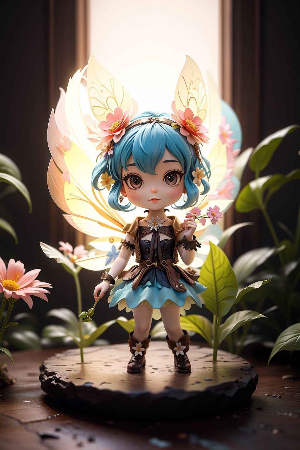 ((Masterpiece, best quality,edge quality)), 
edgie, flower fairy, a fairy with a flower in her hand , drawn in edgFae style, wearing edge 