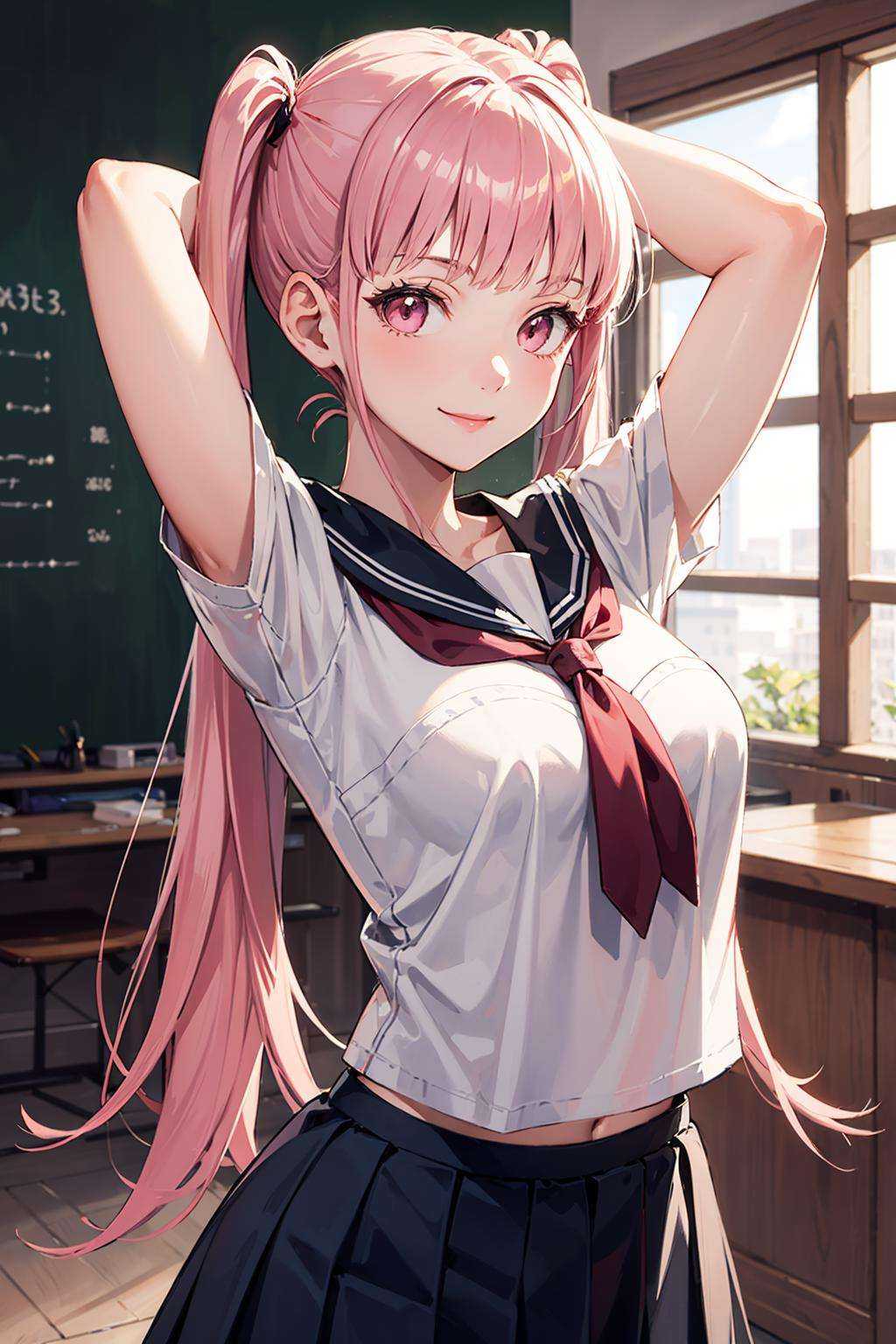 hilda_valentine_goneril,  1girl,  pink hair on Tensor.Art